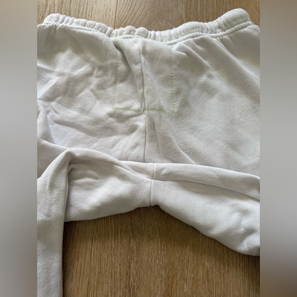 Aviator Nation White Track Joggers with Sunset Stripe & Navy 'A' Logo - Picture 7 of 8